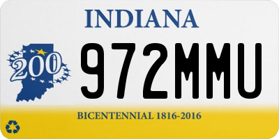 IN license plate 972MMU