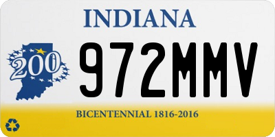 IN license plate 972MMV