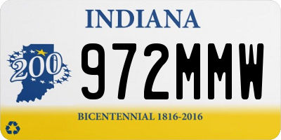 IN license plate 972MMW