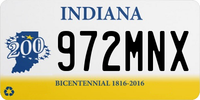 IN license plate 972MNX