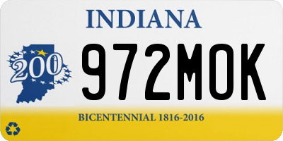 IN license plate 972MOK