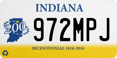 IN license plate 972MPJ