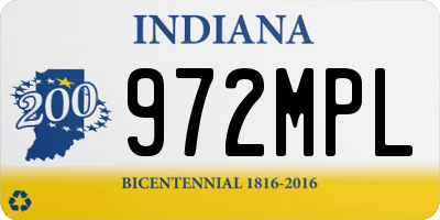 IN license plate 972MPL