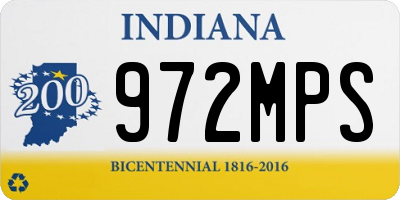 IN license plate 972MPS