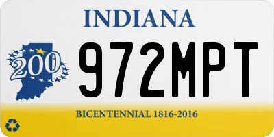 IN license plate 972MPT