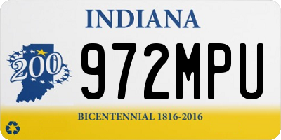 IN license plate 972MPU