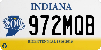 IN license plate 972MQB