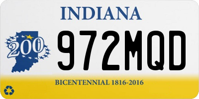 IN license plate 972MQD