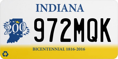 IN license plate 972MQK