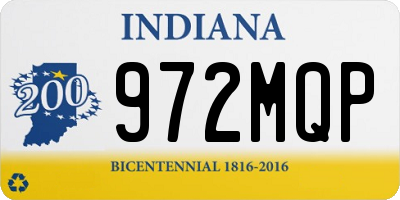 IN license plate 972MQP