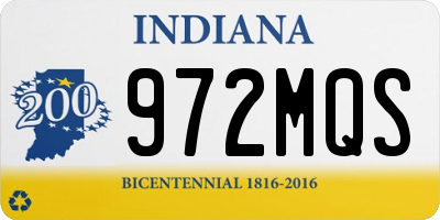IN license plate 972MQS
