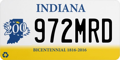 IN license plate 972MRD