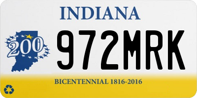 IN license plate 972MRK