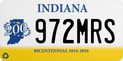 IN license plate 972MRS