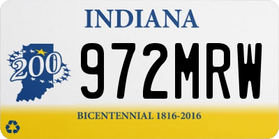 IN license plate 972MRW