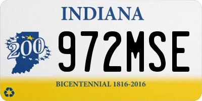 IN license plate 972MSE