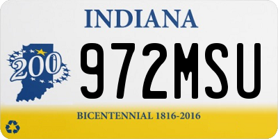 IN license plate 972MSU