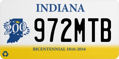 IN license plate 972MTB