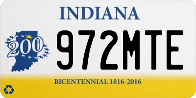 IN license plate 972MTE