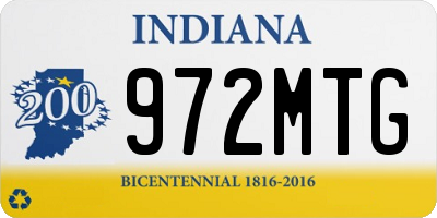 IN license plate 972MTG