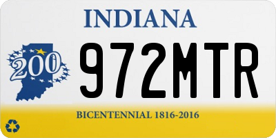 IN license plate 972MTR