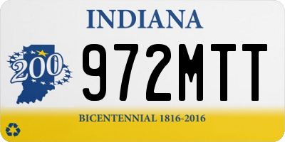 IN license plate 972MTT