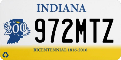 IN license plate 972MTZ