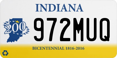 IN license plate 972MUQ