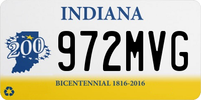 IN license plate 972MVG