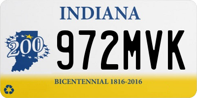 IN license plate 972MVK
