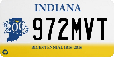IN license plate 972MVT