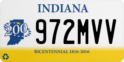 IN license plate 972MVV