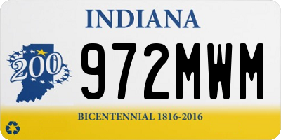IN license plate 972MWM
