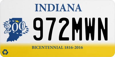 IN license plate 972MWN