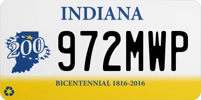 IN license plate 972MWP
