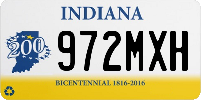 IN license plate 972MXH