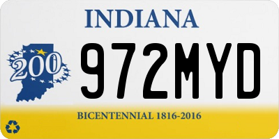 IN license plate 972MYD