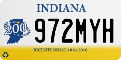 IN license plate 972MYH