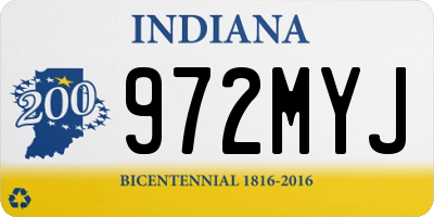 IN license plate 972MYJ