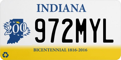 IN license plate 972MYL