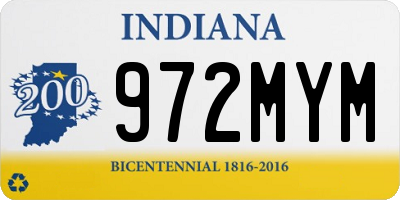 IN license plate 972MYM