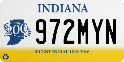 IN license plate 972MYN