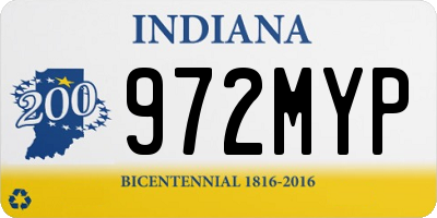 IN license plate 972MYP