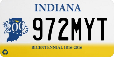 IN license plate 972MYT