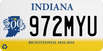 IN license plate 972MYU