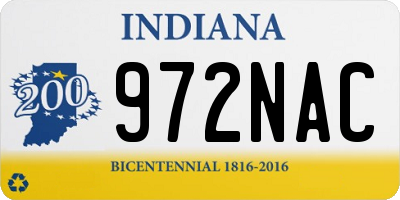 IN license plate 972NAC