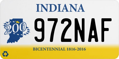 IN license plate 972NAF