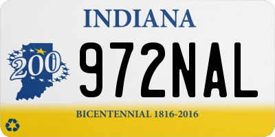 IN license plate 972NAL