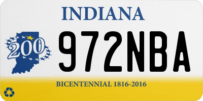 IN license plate 972NBA