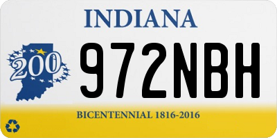 IN license plate 972NBH
